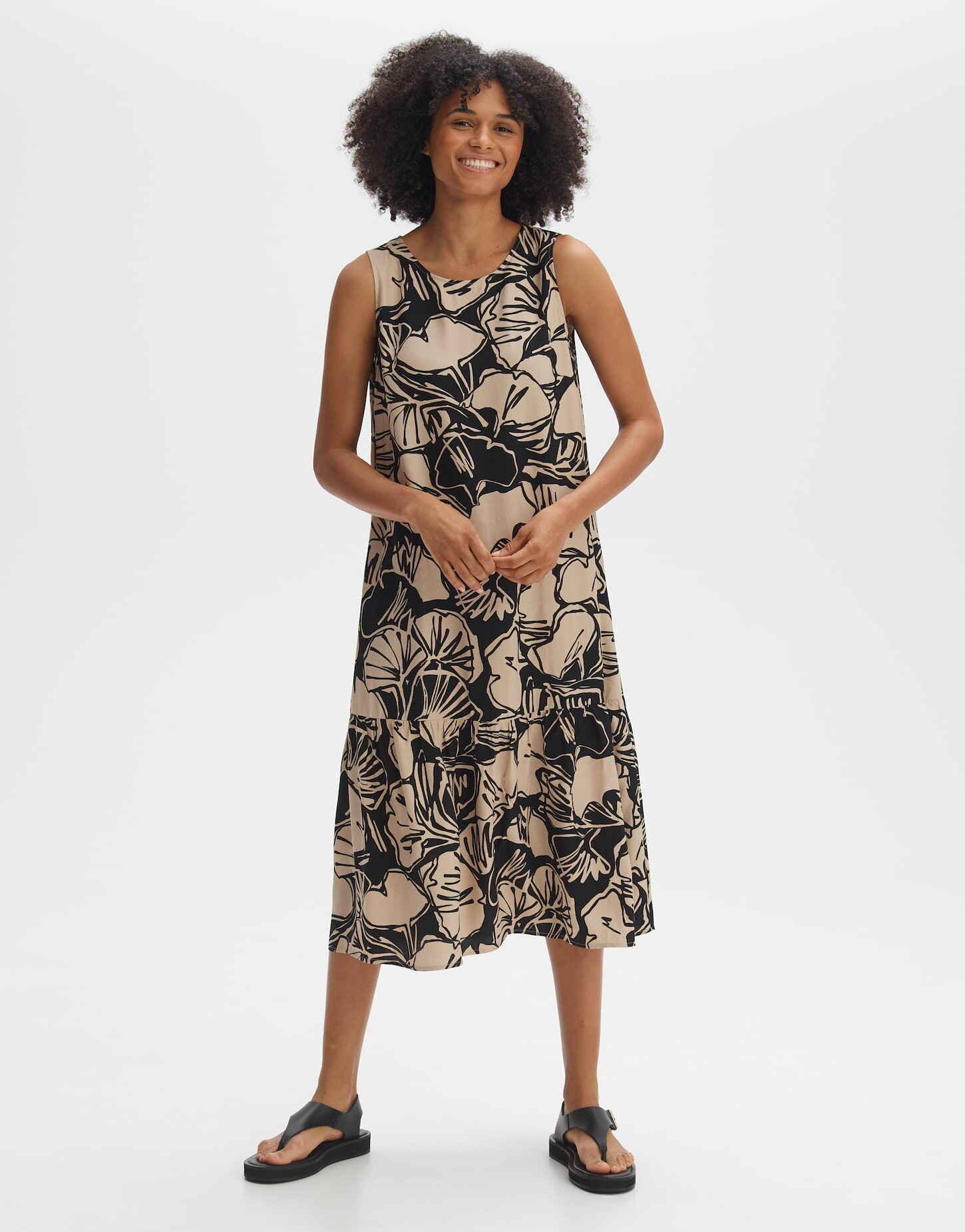 Image of Midikleid Wicy Art Leicht Ausgestellt Geschnitten Damen Schwarz 44