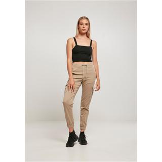 URBAN CLASSICS  bequeme cargo-jogginghose mit hoher taille damen gt 