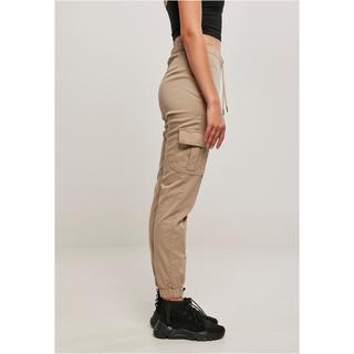 URBAN CLASSICS  bequeme cargo-jogginghose mit hoher taille damen gt 