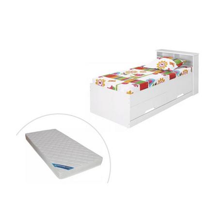 Vente-unique Lit BORIS avec tiroirs rangements  + matelas  