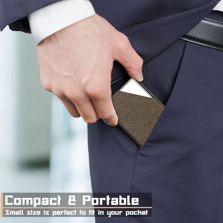 Only-bags.store Portacarte di credito in pelle PU di lusso con chiusura magnetica  