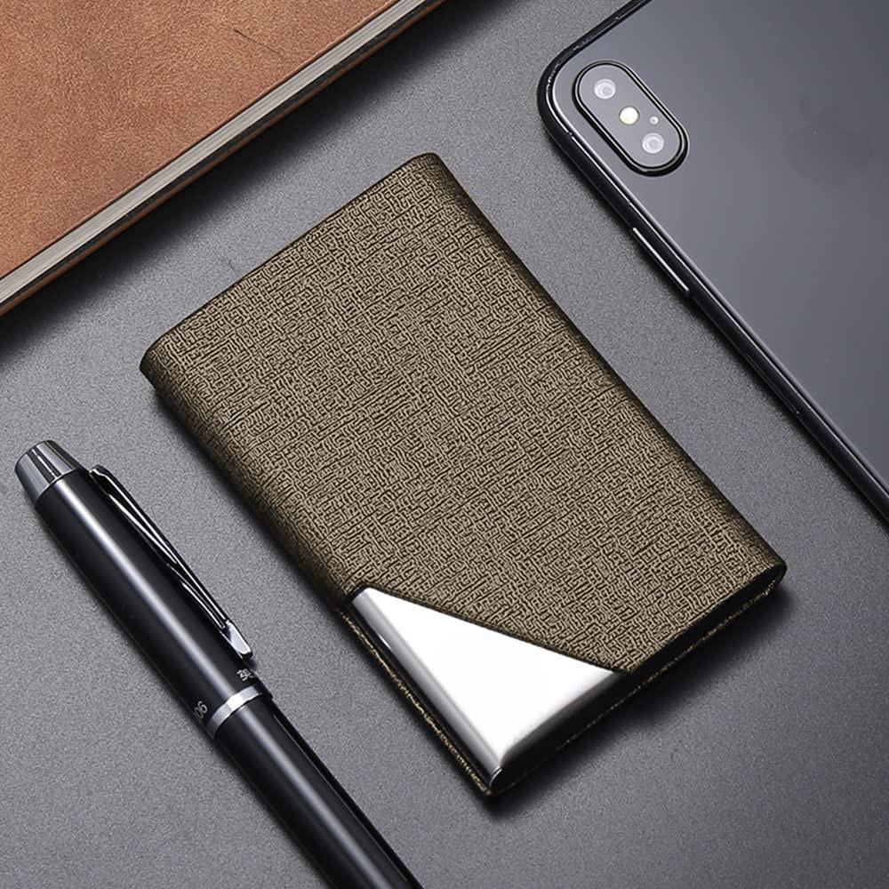 Only-bags.store Luxuriöses PU-Leder Visitenkartenetui mit Magnetverschluss  