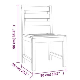 VidaXL Ensemble de salle à manger de jardin teck  