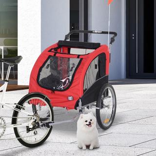 Northio  Hundeanhänger Jogger Fahrradanhänger Hunde Hunde-Fahrradanhänger Rot+Schwarz 155 X 83 X 108 Cm 