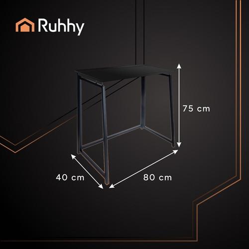Northio Bureau pliant en bois noir 26117  