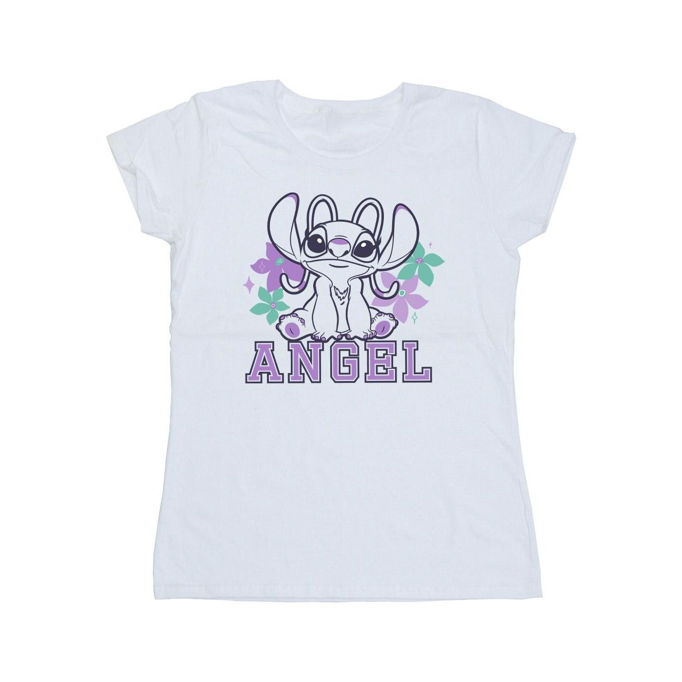 Image of Lilo & Stitch Angel Tshirt Damen Weiss S