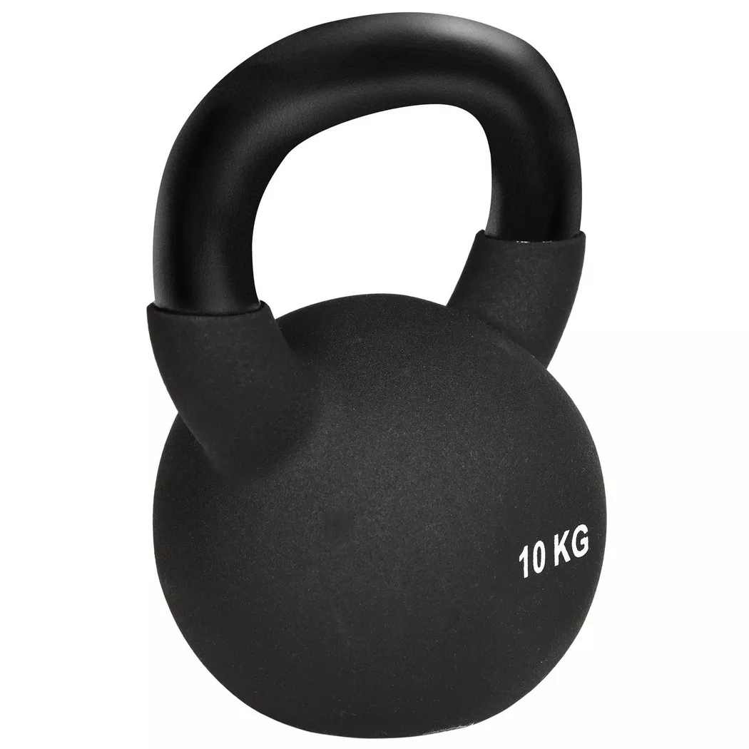 Northio - Kugelhantel Gusseisen Neopren-Beschichtung Bodenschonend Schwunghantel Schwarz 10 Kg, One Size