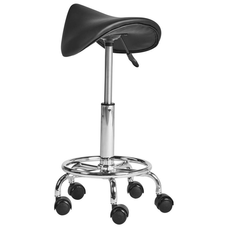 Beliani Tabouret de selle en Cuir PU  DUMONT  