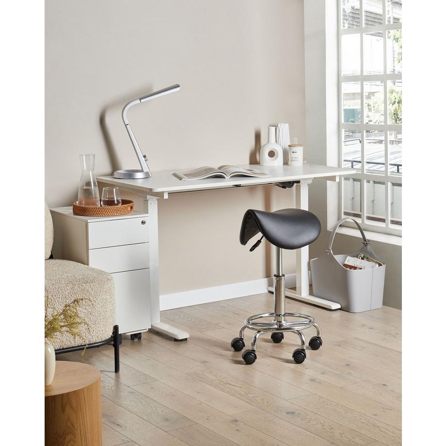 Beliani Tabouret de selle en Cuir PU  DUMONT  