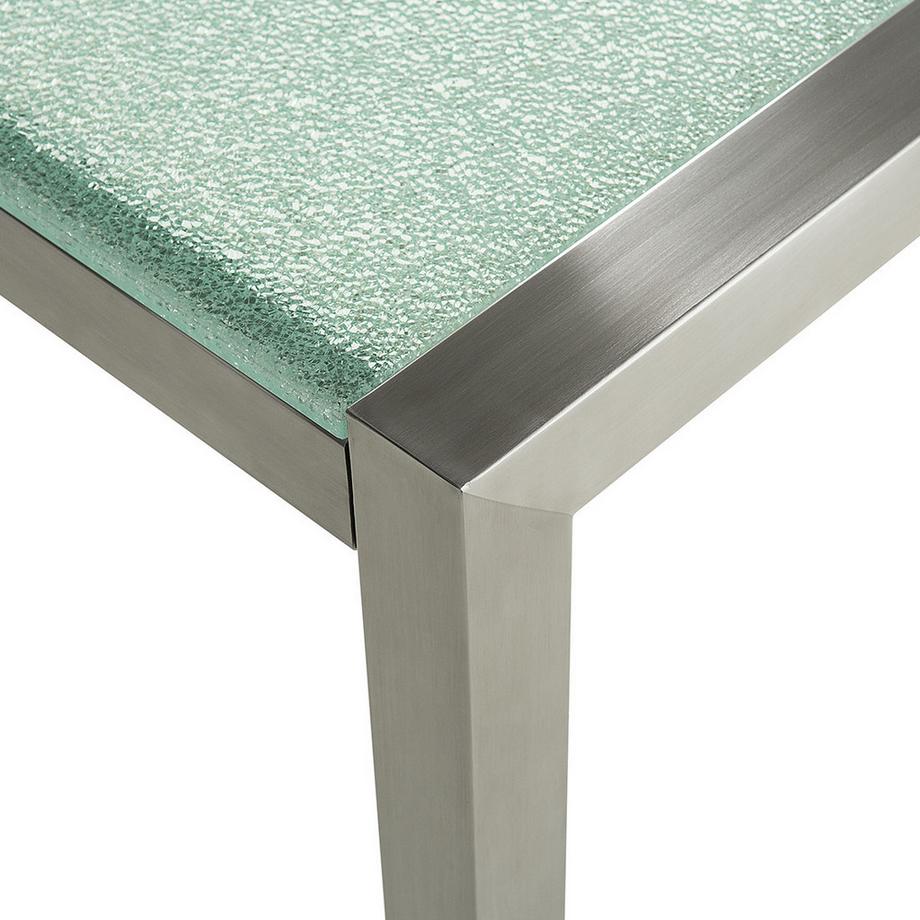 Beliani Gartentisch aus Sicherheitsglas  GROSSETO  