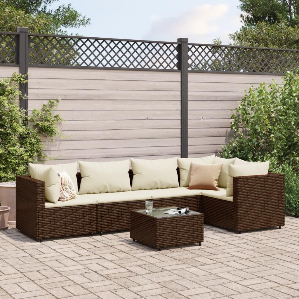 VidaXL set salotto da giardino Polirattan  