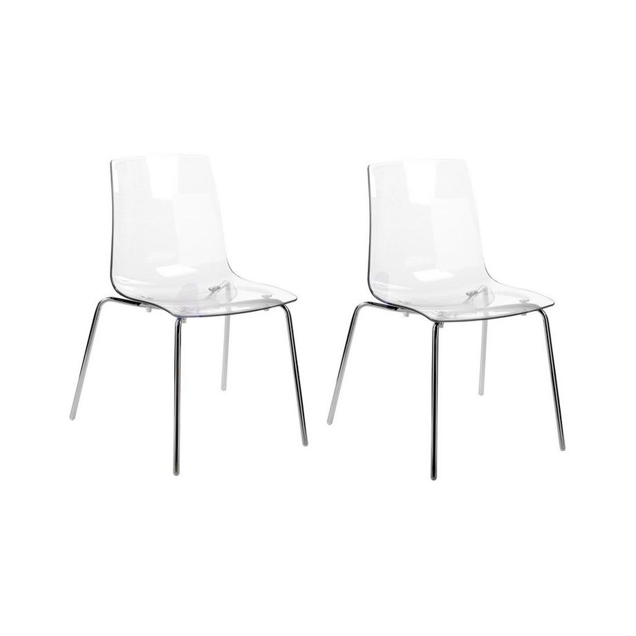 Beliani Set di 2 sedie da pranzo en Policarbonato Moderno SILERTON  