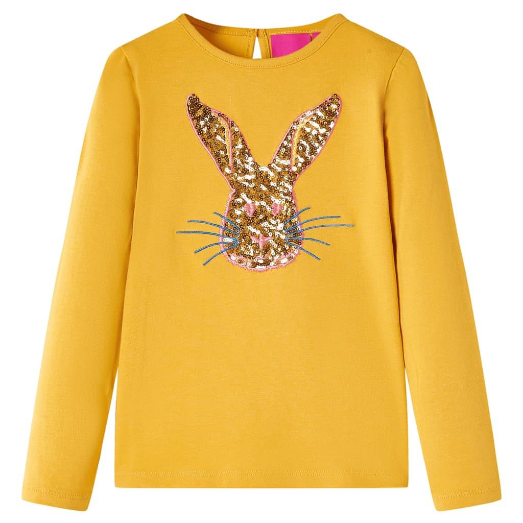 Image of Kinder Langarmshirt Gewebe Mädchen Gelb Bunt 116