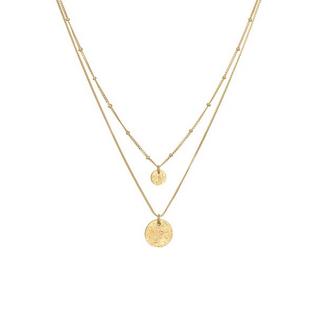 Elli  Halskette Basic Layer Kugelkette Plättchen 