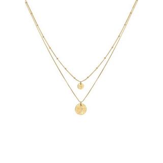 Elli  Halskette Basic Layer Kugelkette Plättchen 