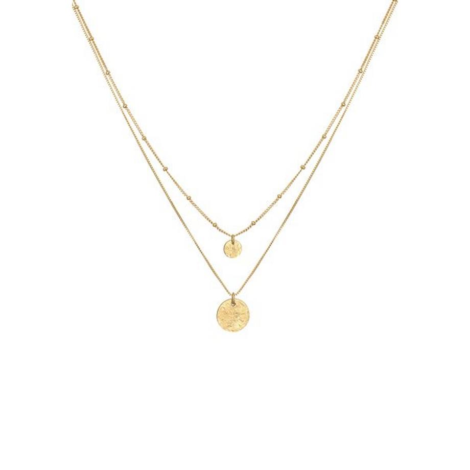 Elli  Halskette Basic Layer Kugelkette Plättchen 