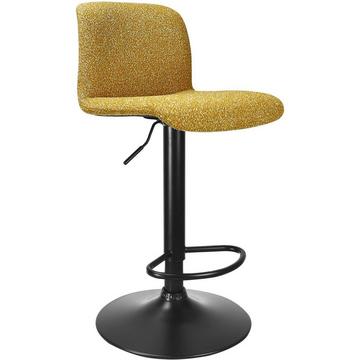 Tabouret de bar Rafael noir-moutarde