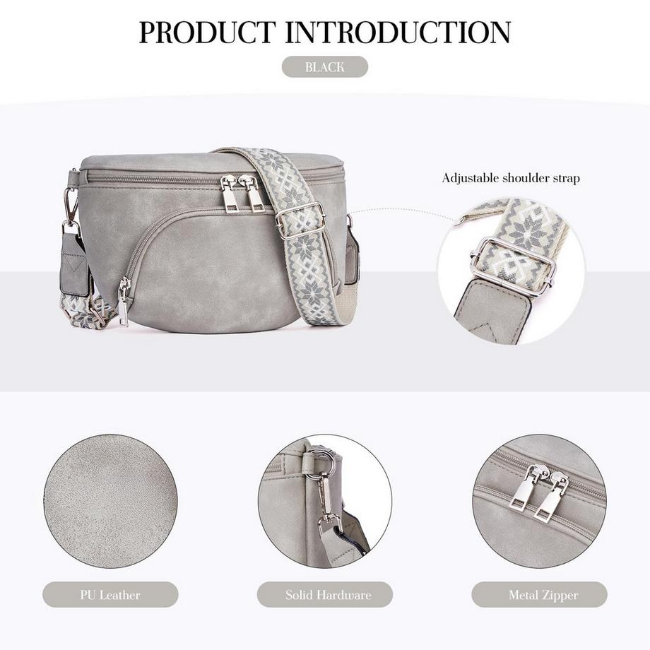 Only-bags.store Sac Bandoulière Cuir Vegan Fente Carte Blocage RFID  