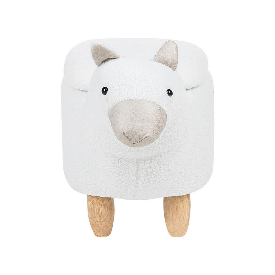 Beliani Tierhocker mit Stauraum aus Stoff Modern ALPACA  