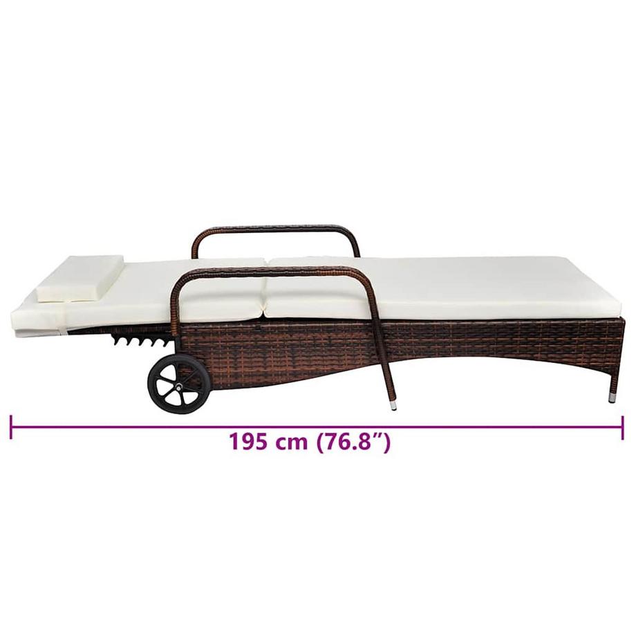 VidaXL Rattan sonnenliege poly-rattan  
