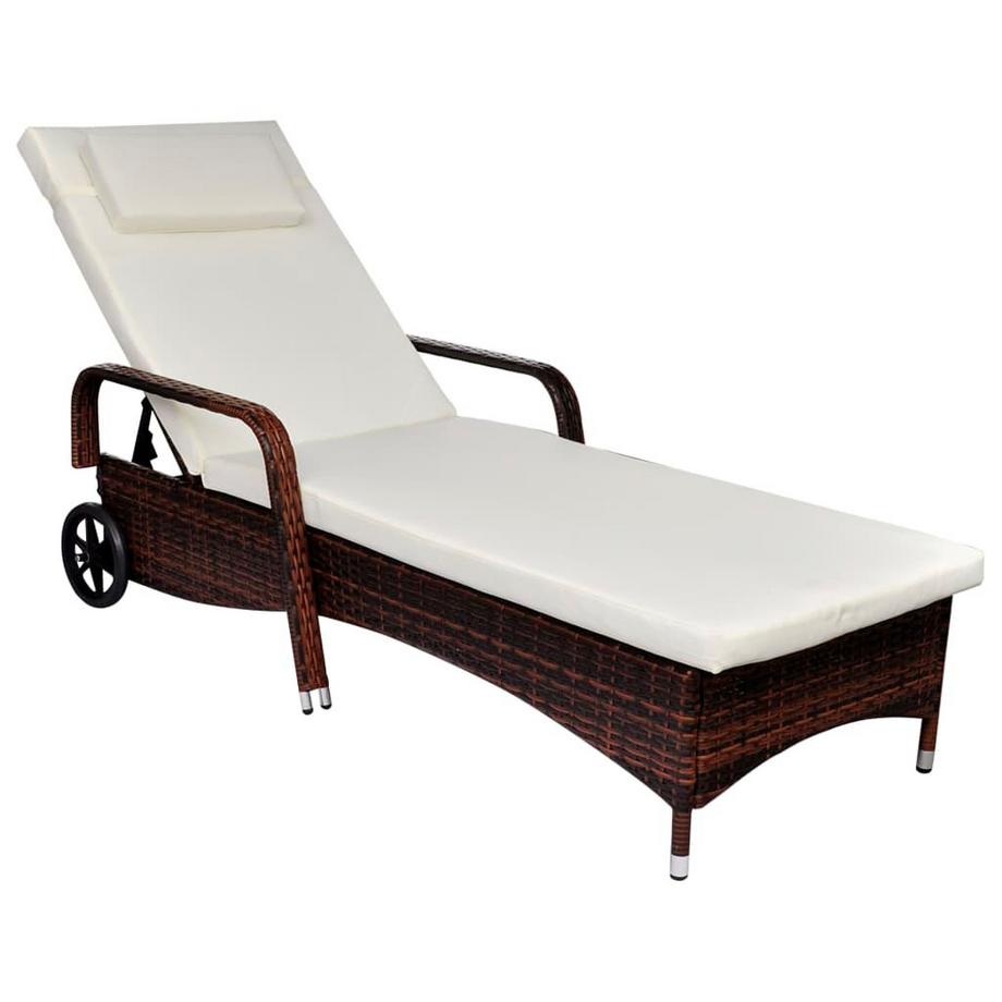Rattan sonnenliege poly-rattan