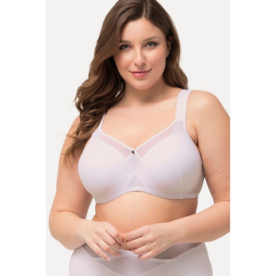 Ulla Popken Reggiseno con ferretto coppe morbide inserto in mesh  