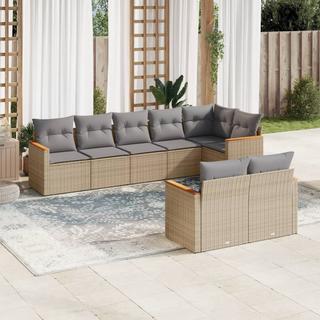 VidaXL set divano da giardino Polirattan  