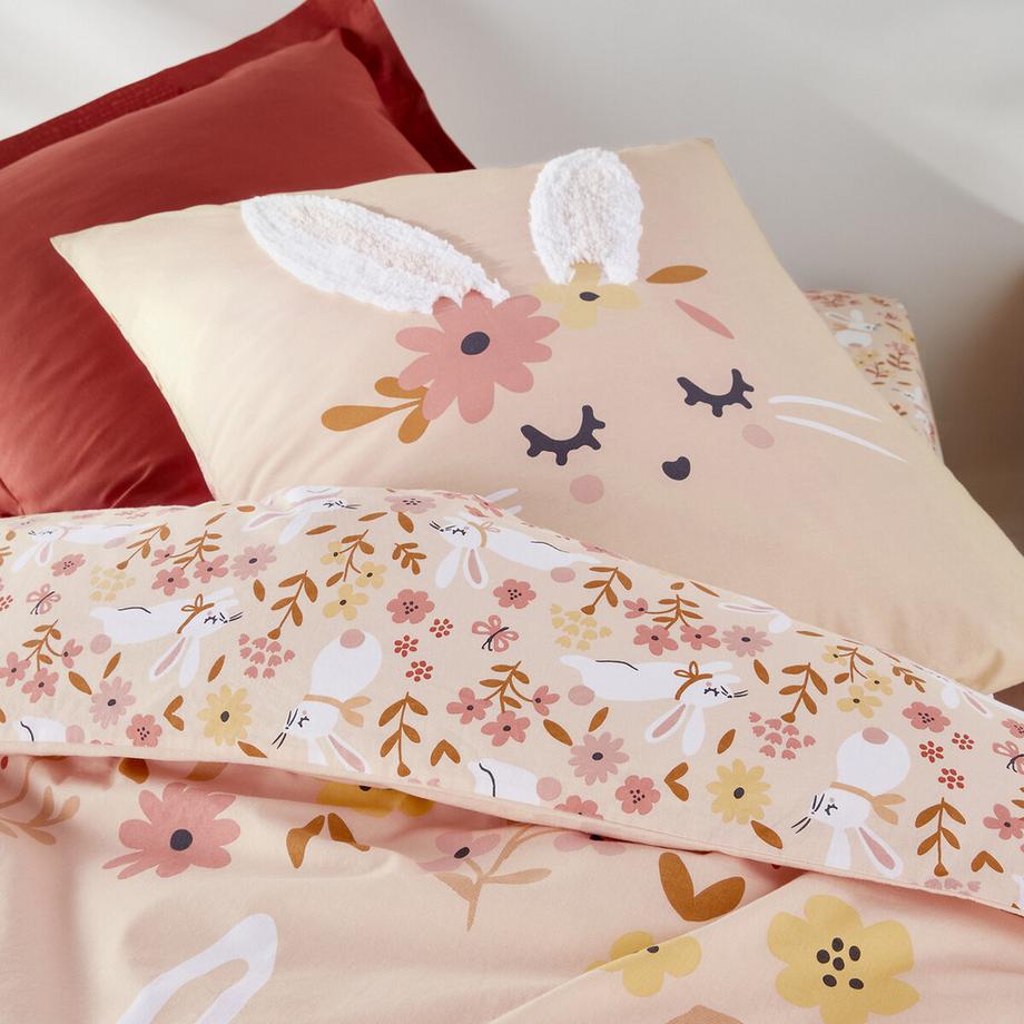 La Redoute Intérieurs Housse de couette Lapin Fleuri Coton Biologique  