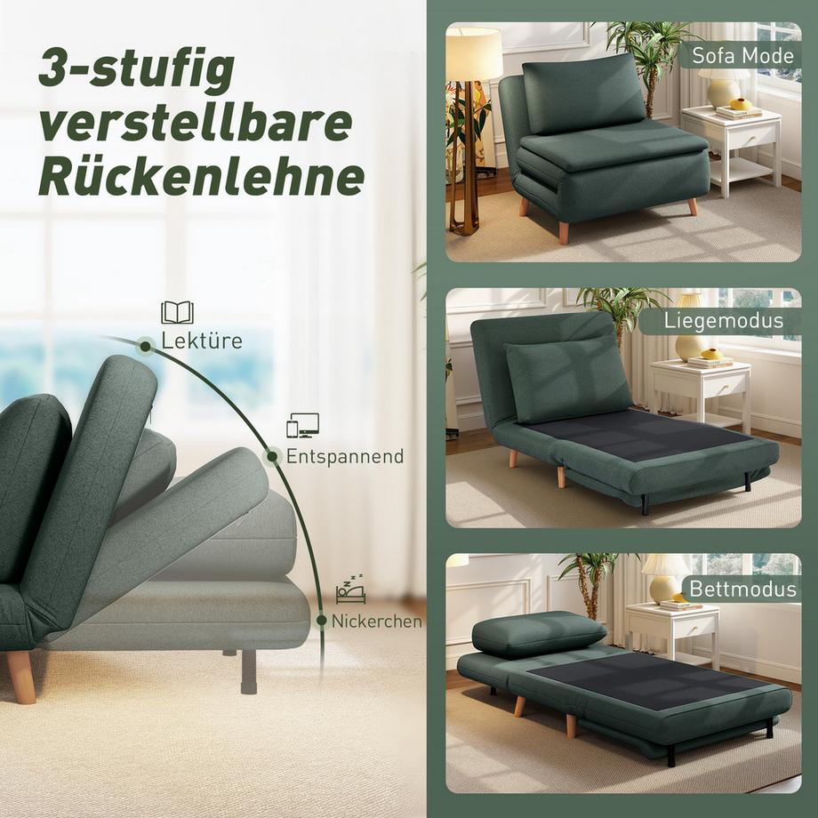 HOMCOM Fauteuil-lit  