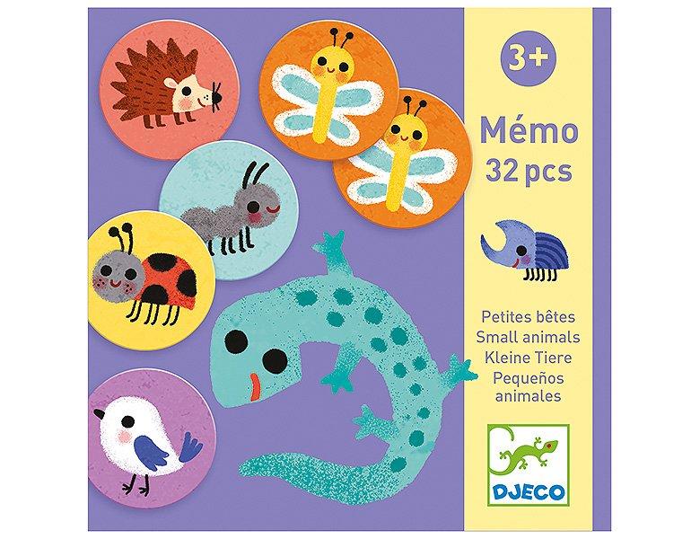 Djeco  Spiele Memo - Kleine Tiere (32Teile) 