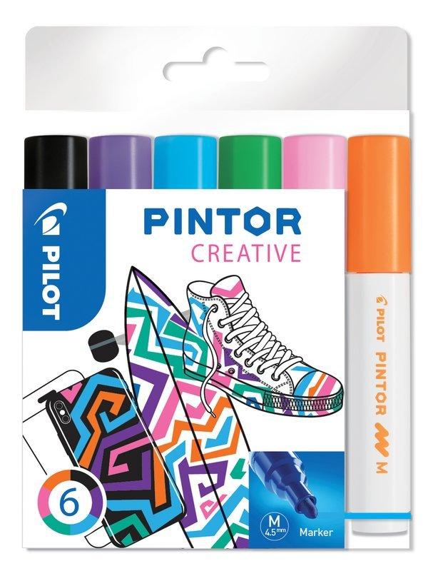 Image of PILOT Marker Set Pintor M 6 Farben creative PILOT Marker Set Pintor M 6 Farben creative