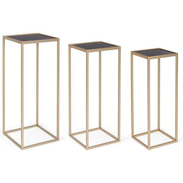 mutoni Beistelltisch Nucleos Gold 36x41 (3er-Set)  