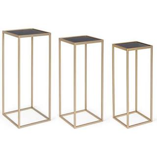 mutoni Table d'appoint Nucleos Gold 36x41 (set de 3)  