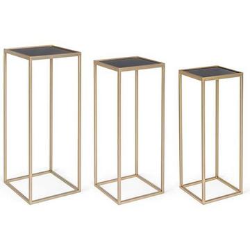 Tavolino Nucleos Gold 36x41 (set di 3)