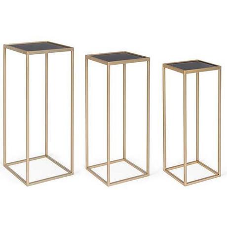 mutoni Tavolino Nucleos Gold 36x41 (set di 3)  