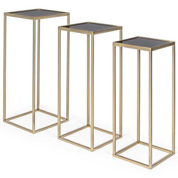 mutoni Tavolino Nucleos Gold 36x41 (set di 3)  