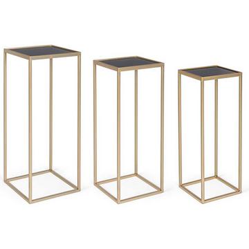 Table d&#039;appoint Nucleos Gold 36x41 (lot de 3)