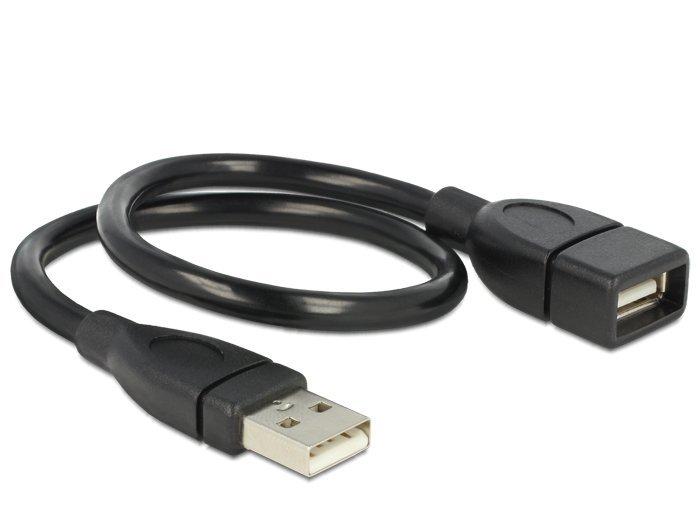 DeLock  35cm USB 2.0 câble USB 0,35 m USB A Noir 