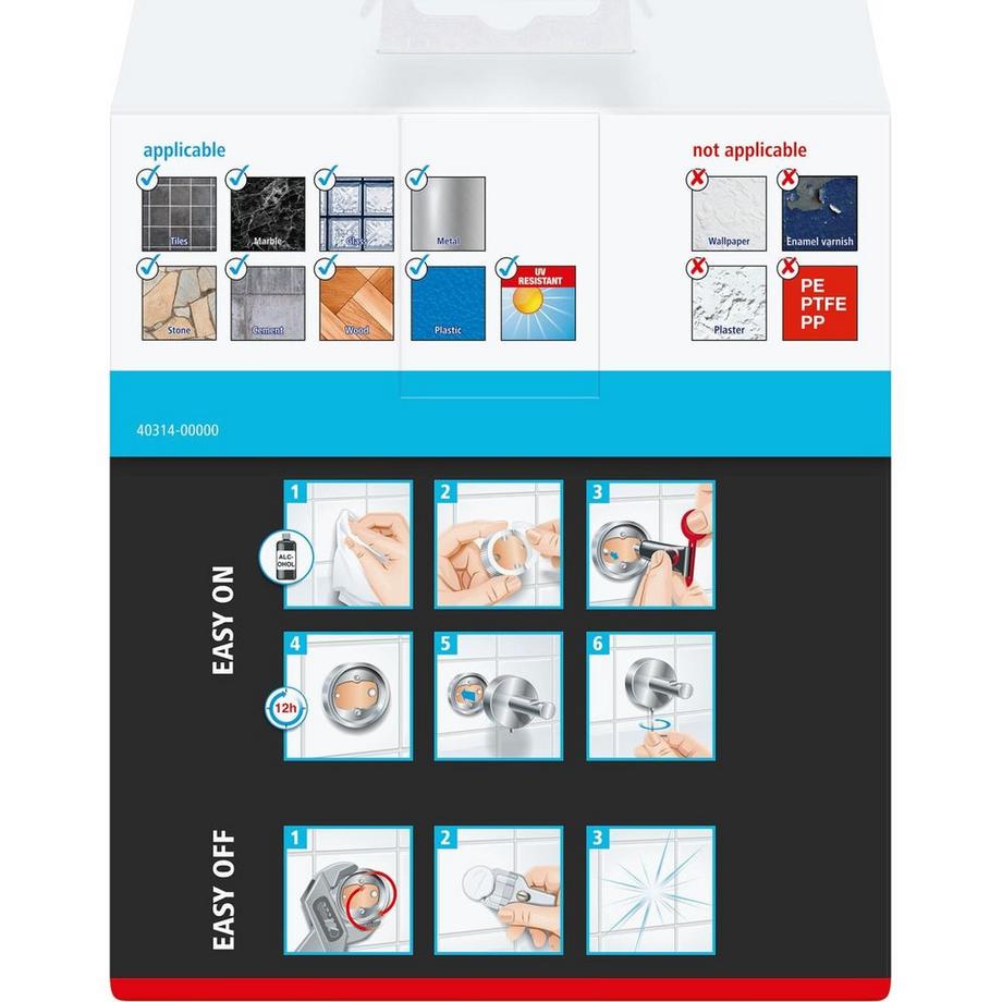 Tesa  TESA Smooz WC-Rollenhalter 40314-00000 chrome, selbstklebend 