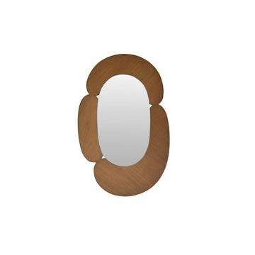Miroir ovale en mindi clair 75x115 cm Eda