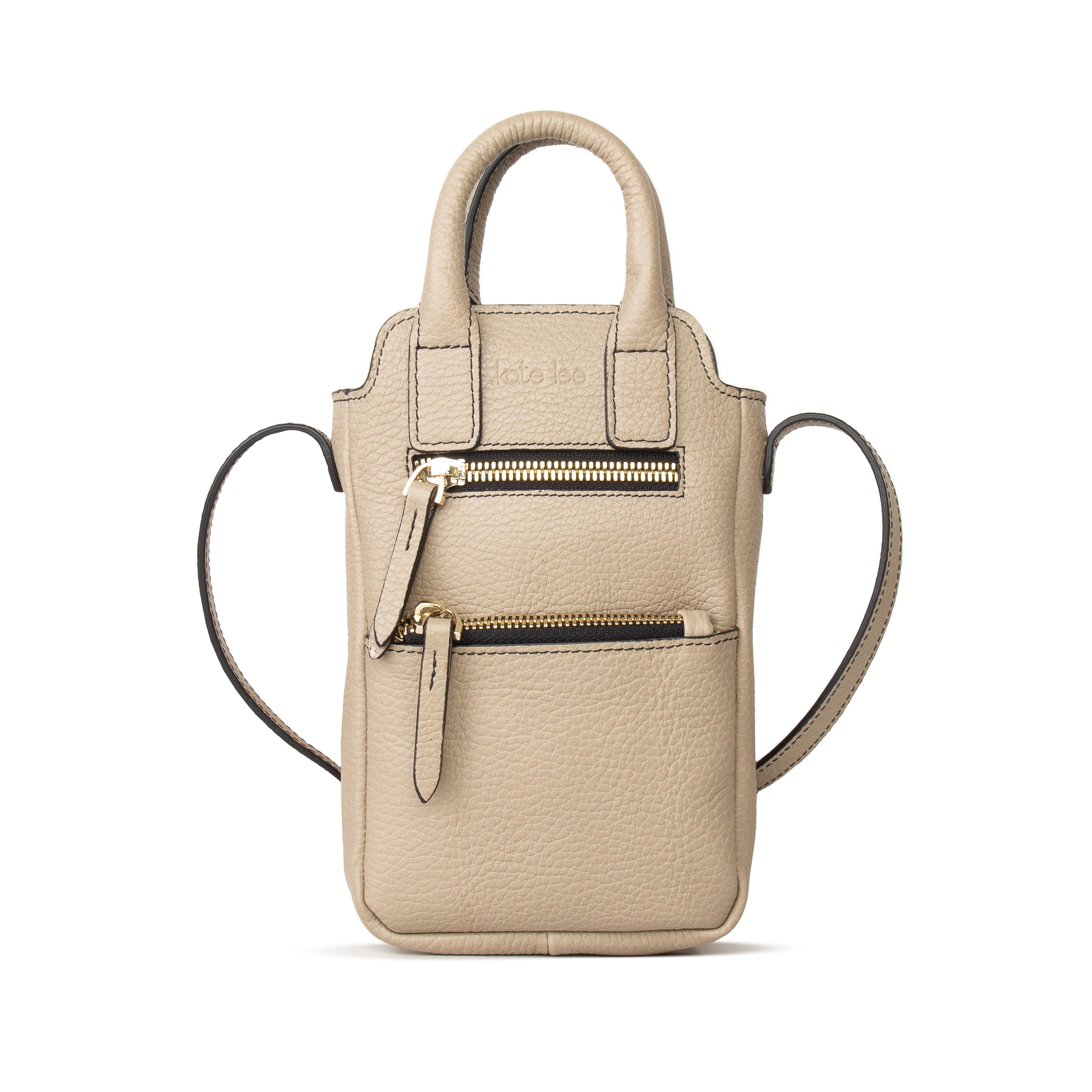 Image of Umhängetasche Velya Handytasche Für Das Telefon Aus Genarbtem Rindsleder In Der Farbe Beige Damen Beige ONE SIZE