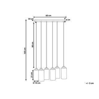 Beliani Lampe suspension en Verre Moderne PURIRI  