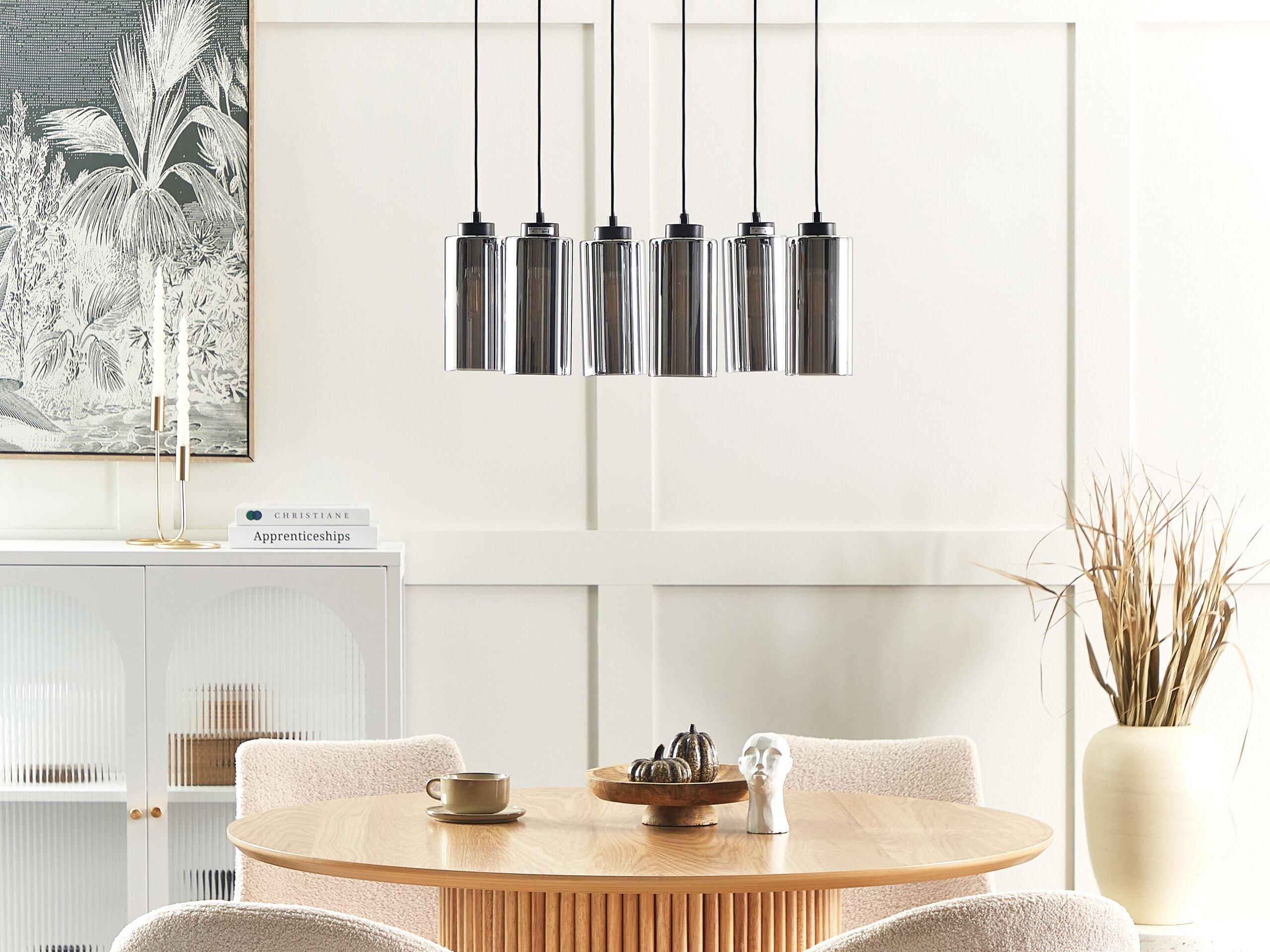 Beliani Lampe suspension en Verre Moderne PURIRI  