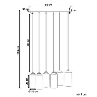 Beliani Lampe suspension en Verre Moderne PURIRI  