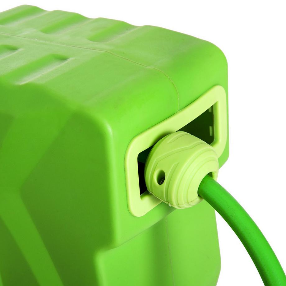 Northio  Schlauchtrommel 20+2M Schlauchaufroller Automatik Schwenkbar Druckluft Garten 180° Schenkbar Druckluftschlauch Grün 