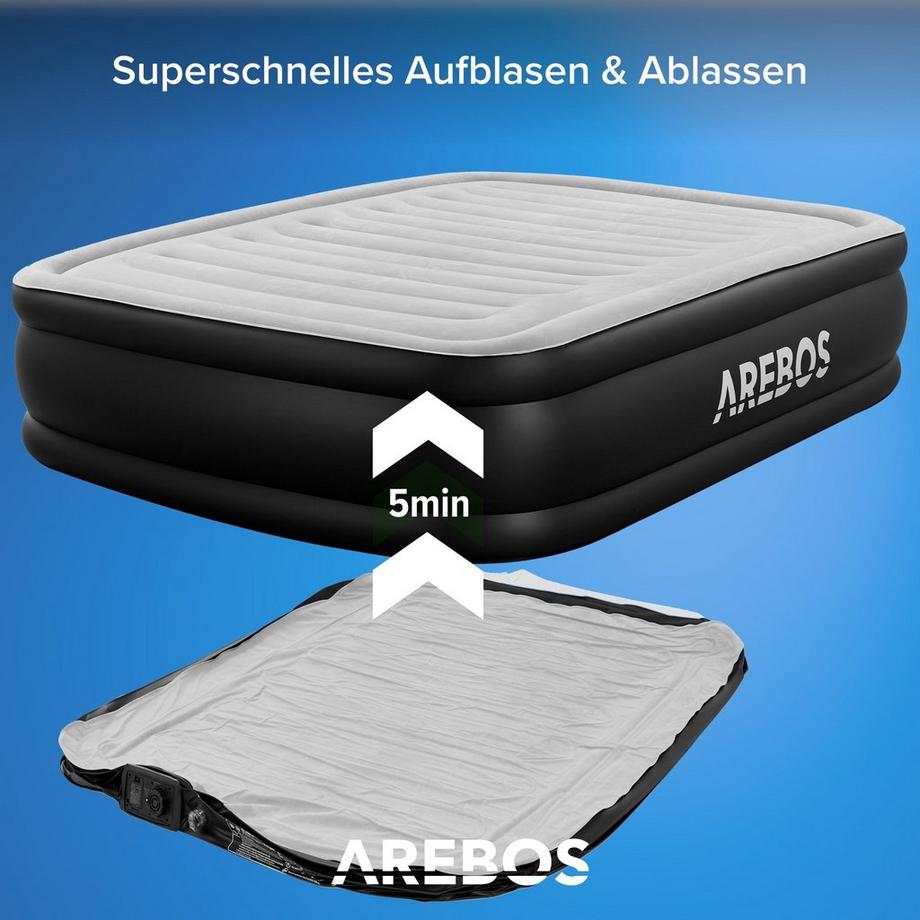 Arebos Matelas Gonflable Autogonflant avec Pompe  