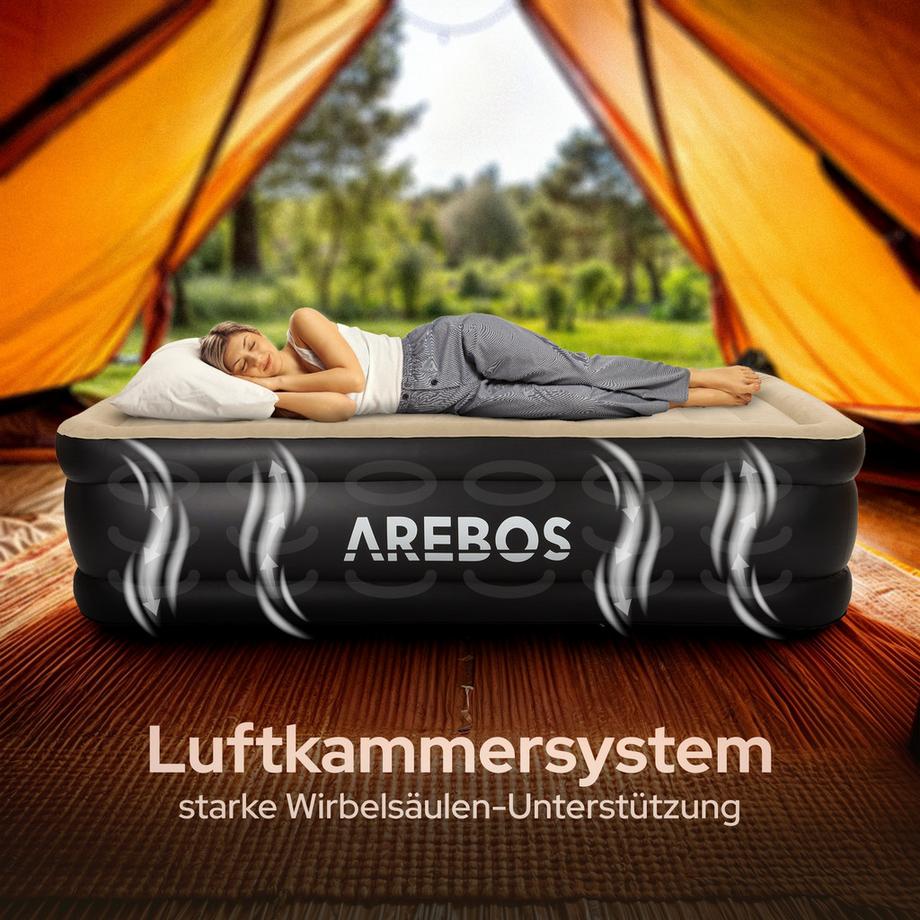 Arebos Selbstaufblasende Luftmatratze mit Pumpe  