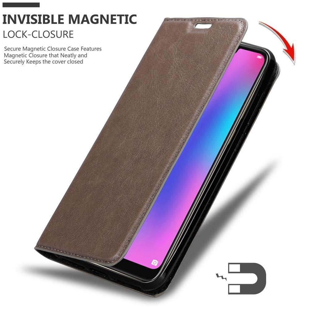 Cadorabo  Housse compatible avec Honor 8C - Coque de protection avec fermeture magnétique, fonction de support et compartiment pour carte 