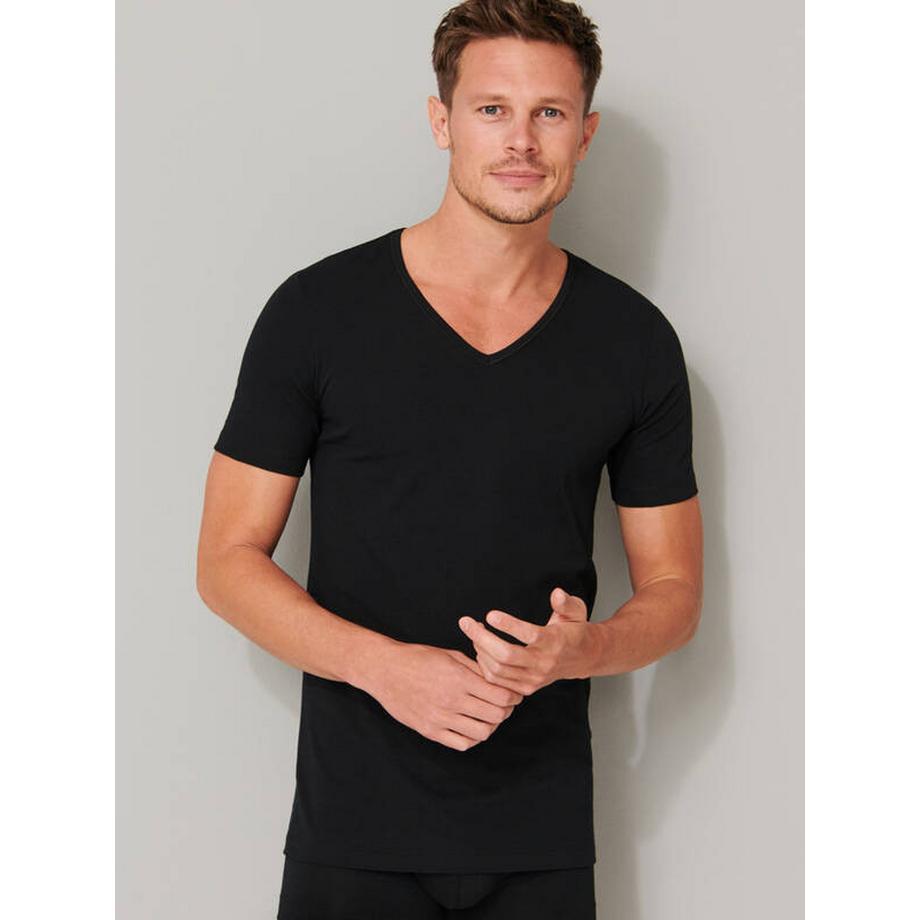 Schiesser Cotone Organico T-Shirt Scollo a V Confezione da 2  