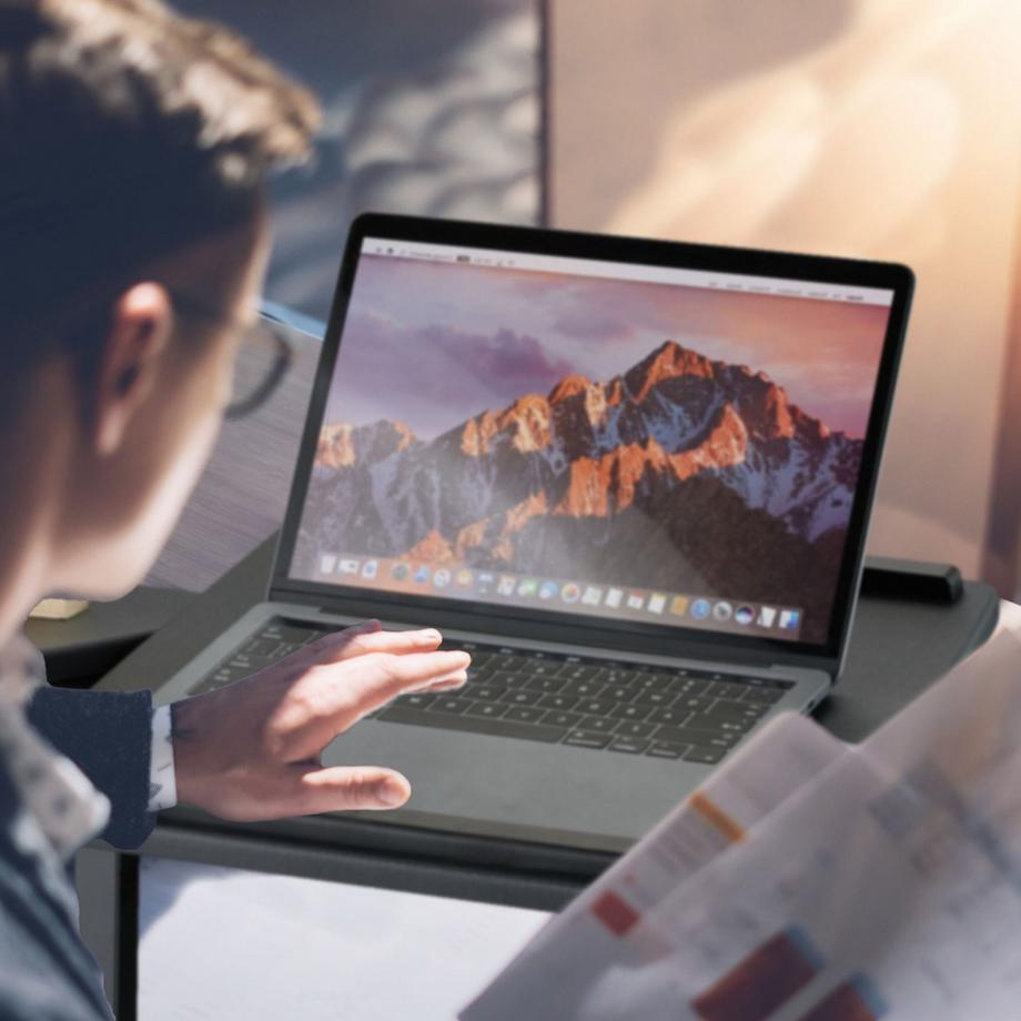 B2X  Table pour ordinateur portable réglable en hauteur avec roulettes 